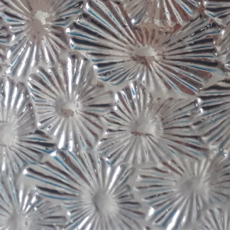 Dichroic COE90 WTBFLRS fekete-ezüst virágmintás üveg CBS