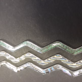 Dichroic pálca átlátszó hullámos,mintás 2mm COE90