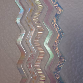 Dichroic pálca átlátszó hullámos,mintás 5mm COE96