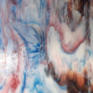 Uroboros 12-297 pink-kék-fehér félopál üveg