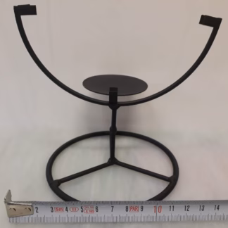 Kovácsoltvas tartó 12,5 cm kör mécsestartóval