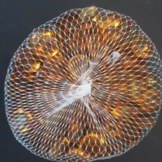 Üvegkavics áttetsző napsárga ( festett) 18/20 mm 500 gr.