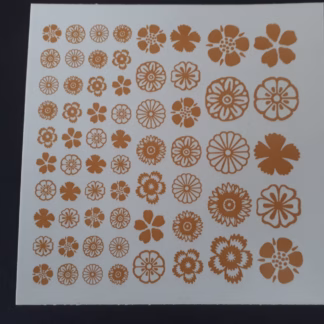 Fusingmatrica virágok 10 x 10 cm 22k