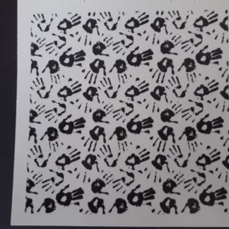 Fusingmatrica kezek fekete 10 x 10 cm