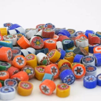 Millefiori szeletek 8-10 mm,opál