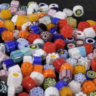 Millefiori szeletek 6-7 mm, áttetsző