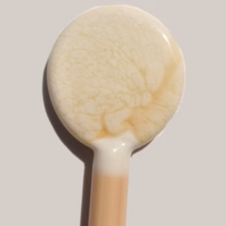 Üvegrúd M pasztell elefántcsontszín opál 5-6 mm