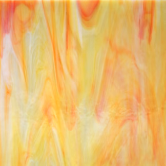 Spectrum 6067-83 CC sárga-narancs-borostyán rücskös félopál üveg