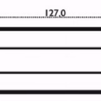 Fazettázott téglalap 3,8*12,7 cm