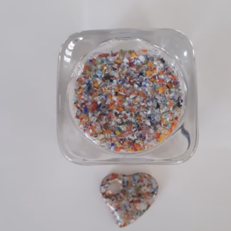 Millefiori darálék áttetsző