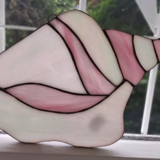 Ablakdísz csiga irizáló üvegből