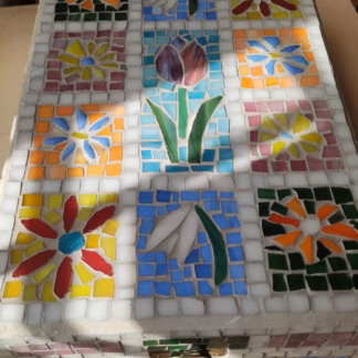 Mozaikozott teásdoboz 29*20*9