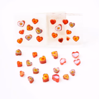 Millefiori COE 90 naplementés szivecskék