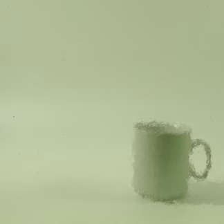 W 161 Sev halvány olivazöld transzp. üveg