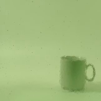 W 309 Sev halványzöld transzp. üveg