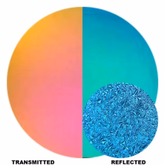 Dichroic COE96 STCKPT átlátszó-türkizkék kristályosodó 2mm üveg CBS