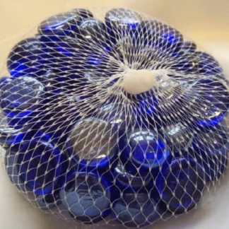 Üvegkavics áttetsző sötétkék  18/20 mm 500 gr.