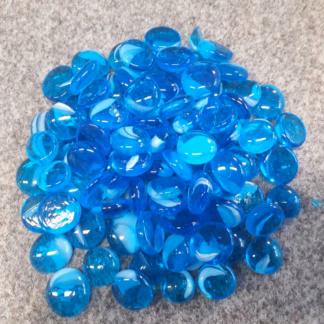 Üvegkavics áttetsző türkiz  18/20 mm 500 gr.