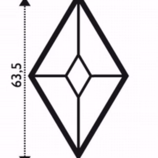 Fazettázott rombusz 3,81*6,35