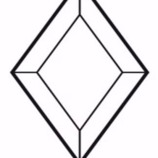 Fazettázott rombusz 76,2*152,4 cm