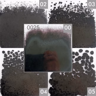 Üvegpor fényes fekete átlátszó, buborékos 0026 COE 82