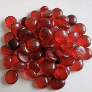 Üvegkavics piros áttetsző 250 gr. 18/20 mm