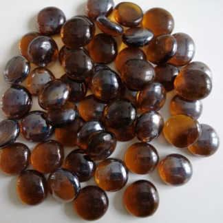 Üvegkavics borostyán áttetsző 250 gr. 18/20 mm