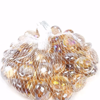 Üvegkavics barack iri áttetsző 250 gr. 18/20 mm