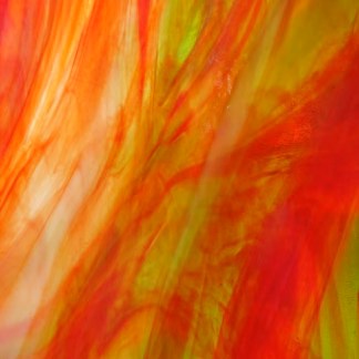 W 25 WO narancs-zöld  félopál üveg