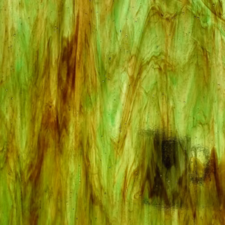 W 59 LL borostyán-zöld átlátszó katedrál üveg