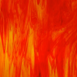 Katedrál üveg 9-5 piros-narancs transzparens üveg