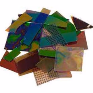 Dichroic COE96 darabok,transzp, kristályosodó üveg ATF