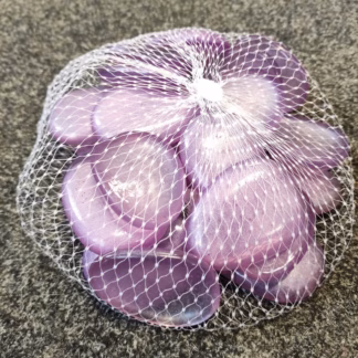 Üvegkavics áttetsző festett lila 30/40 mm 500 gr.