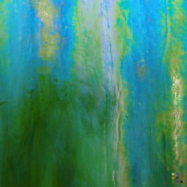 W 119 WO iri sötétkék irizáló félopál üveg