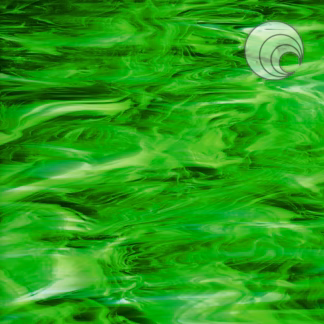 OGT 329-6F COE96 mélyzöld-fehér félopál fusing üveg