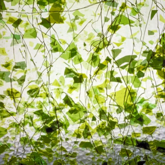 Uroboros 11-25  átlátszó alapon zöld lapokkal üveg