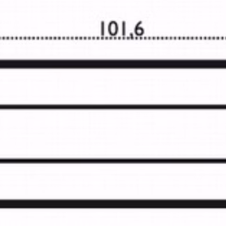 Fazettázott téglalap 3,8*10,2 cm