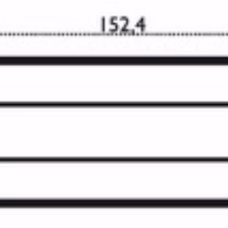 Fazettázott téglalap 3,8*15,2 cm
