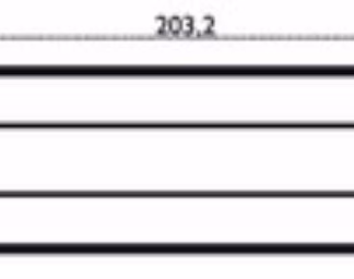 Fazettázott téglalap 3,8*20,3 cm