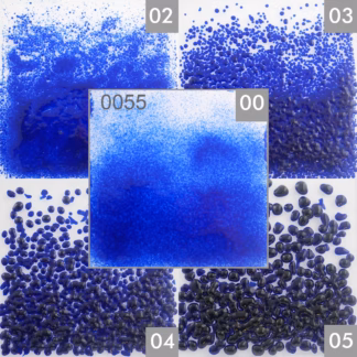 Üvegpor kobaltkék, buborékos 0055 COE 82