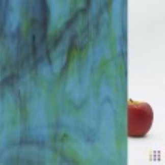 W 275 L sötétviola, sárgászöld és középkék opál üveg