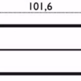 Fazettázott téglalap pencil 2,54*10,16 cm