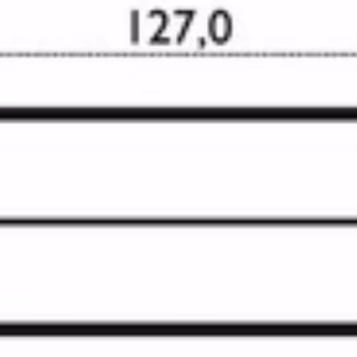 Fazettázott téglalap pencil 2,54*12,7 cm