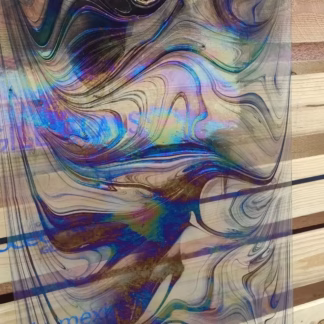 Spectrum BR 400/I Barokk mintás fekete irizált  üveg