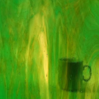 W 245 LL zöld és borostyán átlátszó katedrál üveg