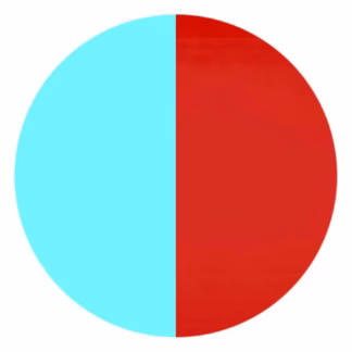 Dichroic COE90 BTBCDR fekete-sötétvörös-cián üveg