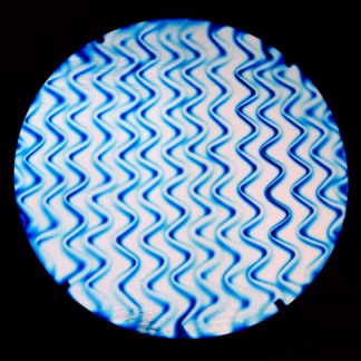 Dichroic COE96 STBTWSI  fekete-ezüst hullámmintás üveg CBS