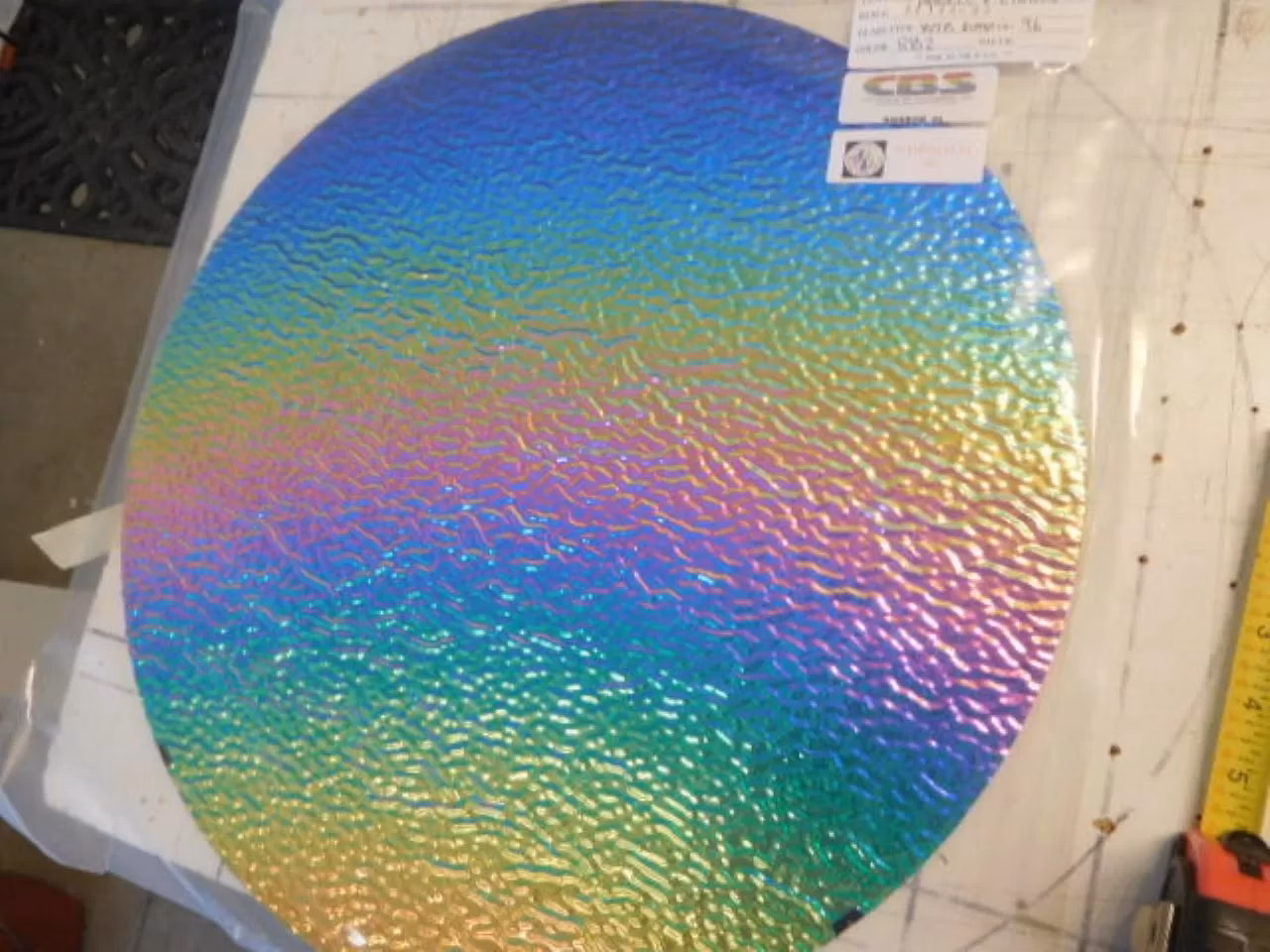 Dichroic COE96 WRCRB2 átlátszó-szivárvány üveg