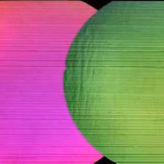 Dichroic COE96 UFCMG átlátszó-türkizkék csíkos üveg