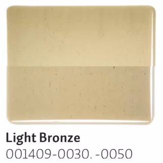 Bullseye 1409-30 3mm COE 90 halványbronz áttetsző fusing üveg